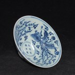 Antike B/W Schale / Bowl mit Phönix und Drachen